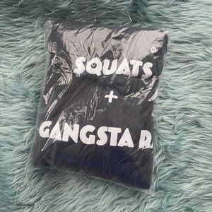Wodbottom Squats + Gansta Rap hoodie.